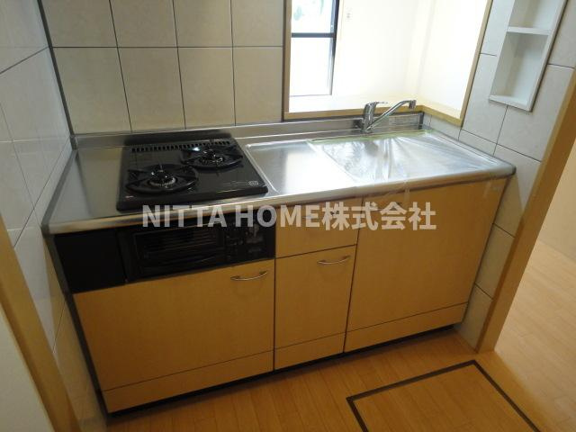 メルシー アトスのキッチン|２口コンロのカウンターキッチンです★