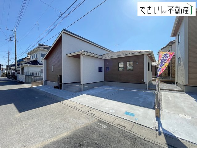 【外観】 | blooming garden行田市棚田町3丁目　【平屋】新築住宅 | ≪3号棟≫
現地(2026年2月撮影)
