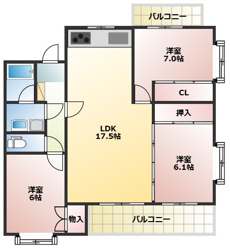 ファミリールBの間取り
