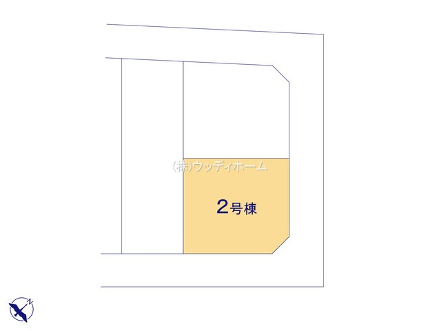 春日部市米島第31　新築一戸建て　2号棟の区画図