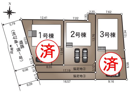 耐震+制震の家 今津町 第4：住宅性能取得物件：2号棟の区画図|★先着順販売受付開始！
耐震+制震の家 今津町 第4：住宅性能取得物件：2号棟
◎住宅性能評価取得物件
◎価格への挑戦と性能にもこだわった家
◎遺芳丘小学校
◎松永駅徒歩7分