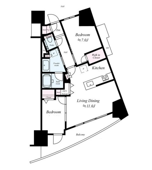 プラウドシティ東雲キャナルマークスの間取り|間取りです。