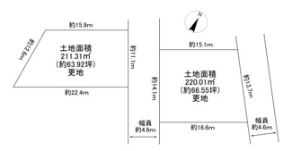 【土地図】 | 川西市錦松台　建築条件無土地
