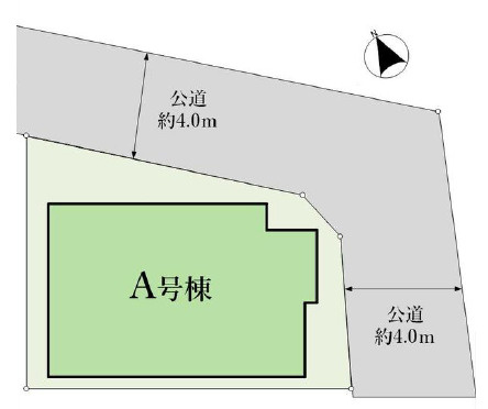 練馬区桜台5丁目　高品質×高機能　吹抜け18帖LDK　角地含む全2棟の区画図|北東×南東♪開放感溢れる角地♪ゆとりの邸宅の誕生です♪