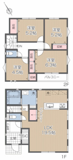 【間取り】 | 【仲介手数料無料！！】日野市東豊田４丁目　新築戸建て（全6棟）E号棟　4480万円