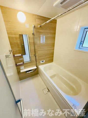 前橋市江田町　限定1棟　ブルーミングガーデン　新築建売の浴室|日々の疲れを癒すお風呂付です