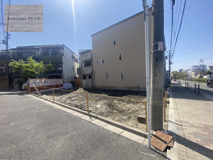 大阪市鶴見区横堤2丁目　1号地の前面道路含む現地写真
