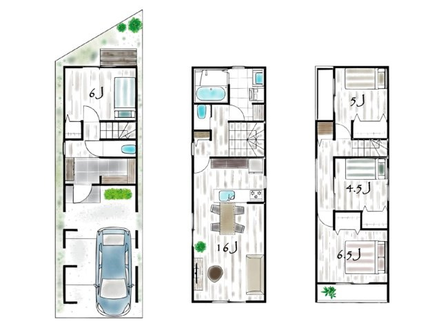 大阪市鶴見区横堤2丁目　1号地の参考プラン