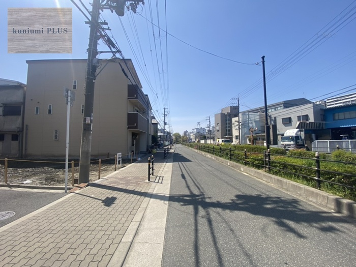 大阪市鶴見区横堤2丁目　1号地の前面道路含む現地写真
