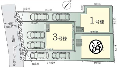 【区画図】 | 藤沢市善行1期 新築戸建 全3棟