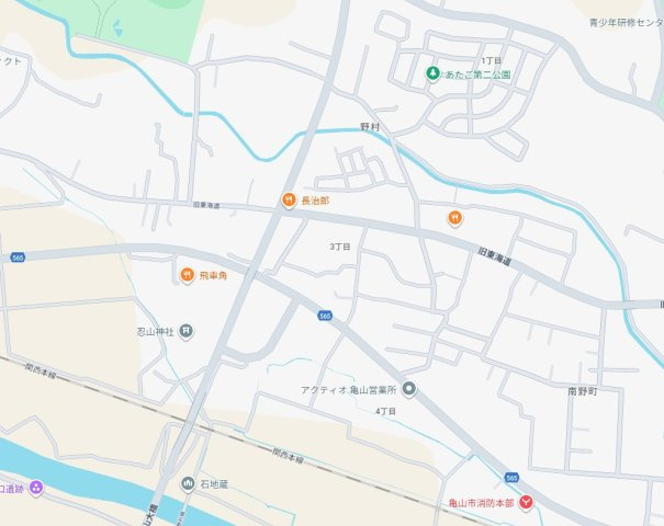 亀山市野村　第1期　新築一戸建ての地図