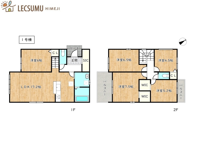 姫路市保城１期／全３棟の区画図