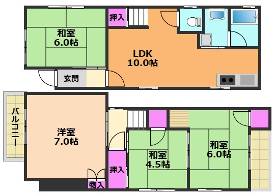 【間取り】 | 淀の原町戸建