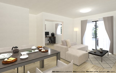 【完成予想図】 | 【LDK　イメージパース】
※画像は設計図面を基に作成したイメージです。