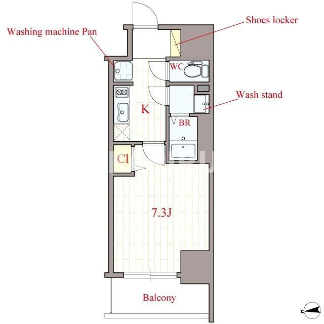 プリムール新深江の間取り