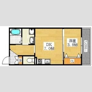 Queen’sCourt住吉長居の間取り