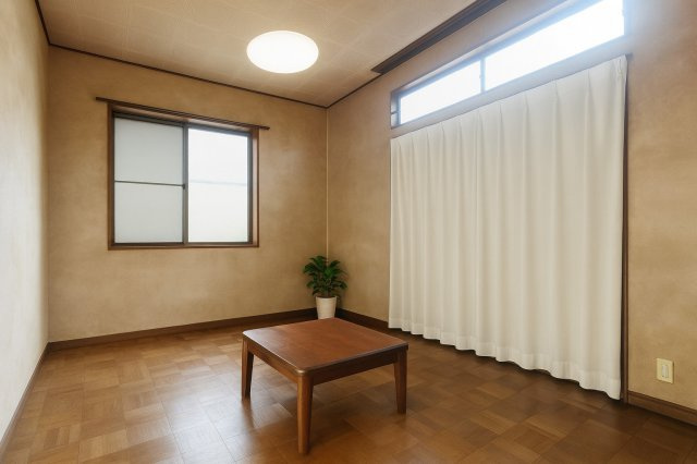 三郷市彦成2丁目　中古戸建の居間・リビング|リビングです。※構造や間取はそのままにCG加工により空家を表現しています。