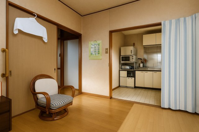 三郷市彦成2丁目　中古戸建の居間・リビング|リビングです。※構造や間取はそのままにCG加工により空家を表現しています。