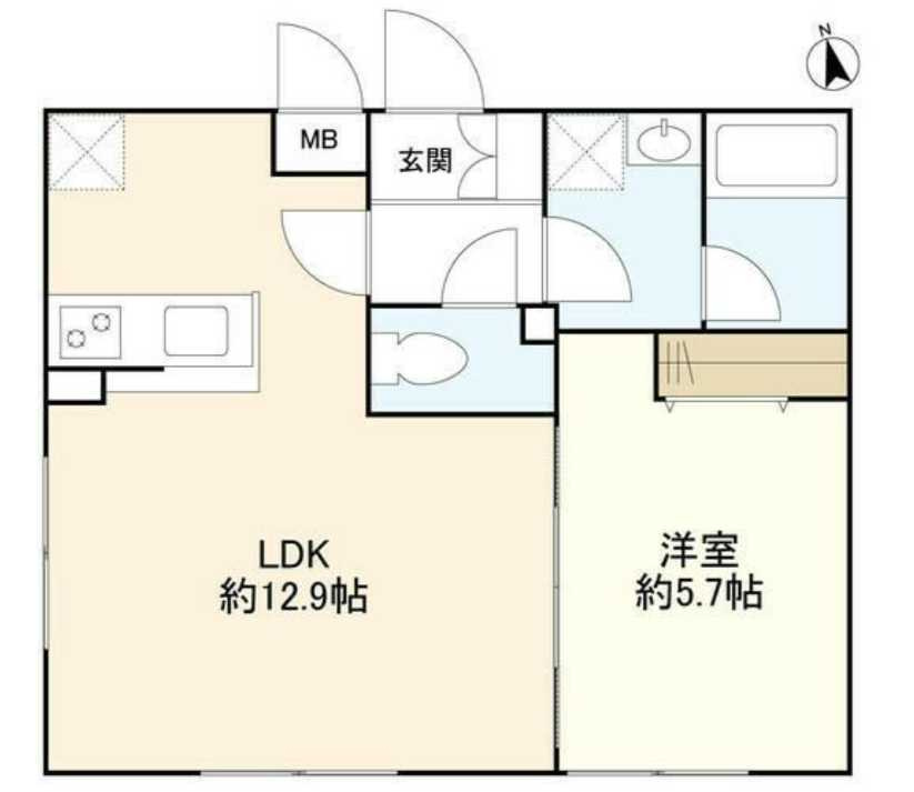 ウェルスクエアイズム三軒茶屋SOUTH　敷金0　ネット無料　オートロックの間取り