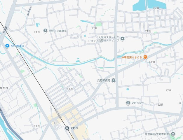 交野市私部　第2期　新築一戸建ての地図