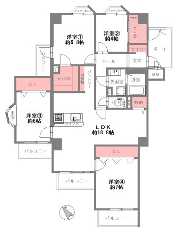 【間取り】 | 蒲生第ニコーポ　★ペット飼育可・南向き