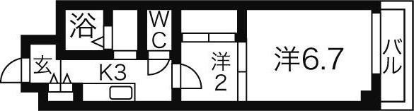 シャルマン上ノ宮の間取り