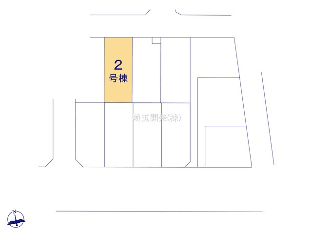新築一戸建　飯能市双柳　全11棟　②号棟の区画図