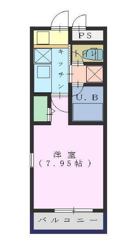 世田谷さくら荘　角部屋　南向き　宅配BOXの間取り