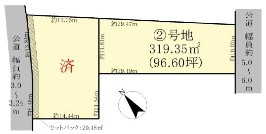 守山市赤野井町2号地　売土地の区画図