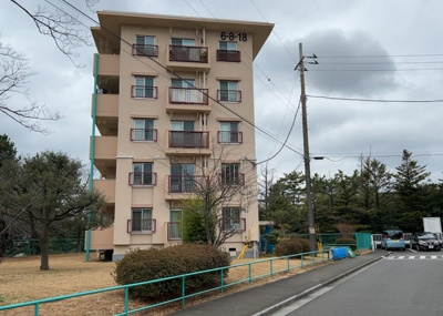 【現況写真】 | 鶴川６丁目団地１８号棟 | 外観はマンション管理がされているかの目安になります。築年数が古いと、壁面は劣化してひび割れが生じることも！建物が古びていても細かいところが修繕されていると、きちんと管理されているなぁと感じるでしょう。