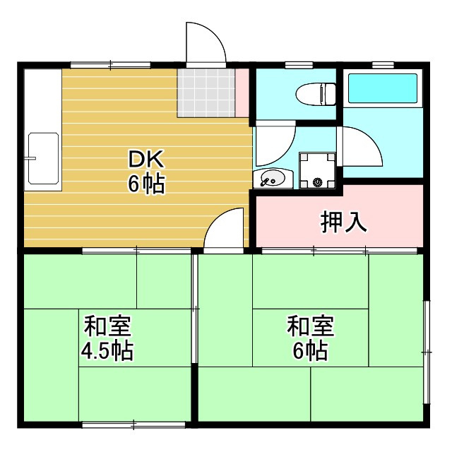 福西ハイツの間取り