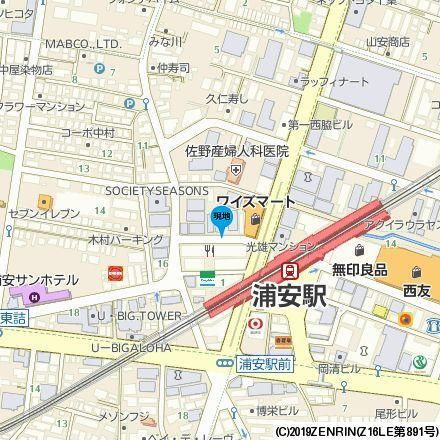 浦安市当代島１丁目の賃貸マンションの地図