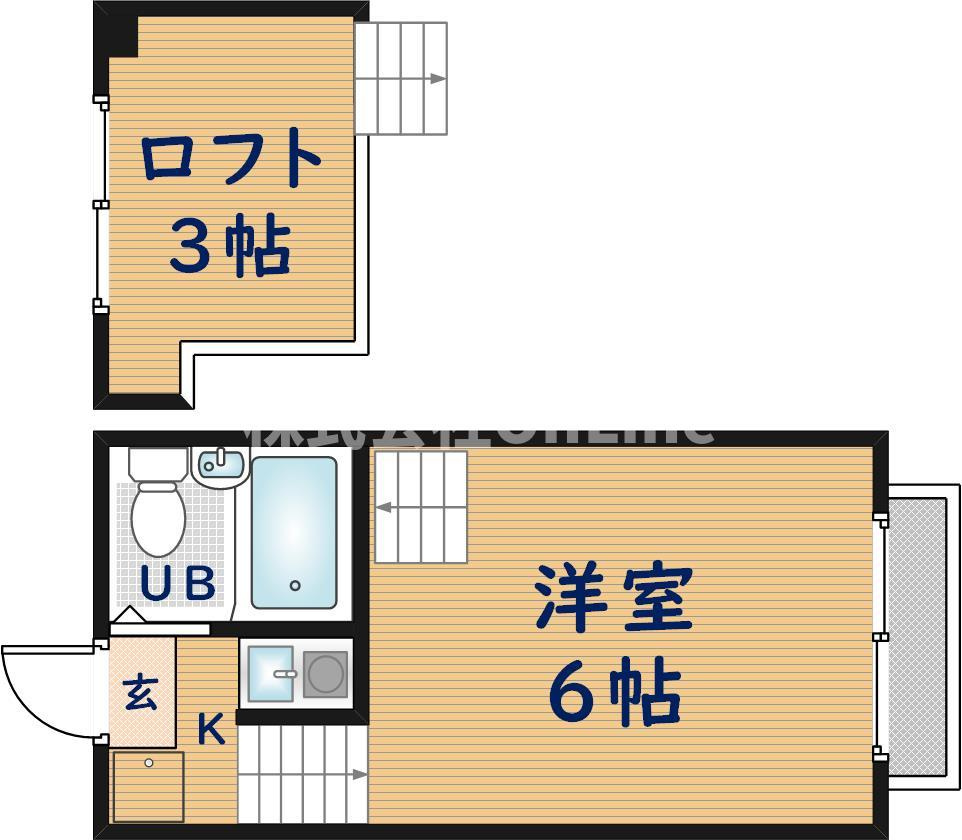 八尾市桜ヶ丘３丁目の賃貸マンションの間取り