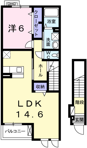 ソレイユ Ⅰ番館の間取り