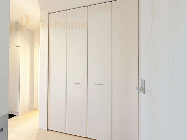 常陸太田市馬場町3期　新築戸建て　1号棟の収納|掃除用具などの収納に便利なホール収納！