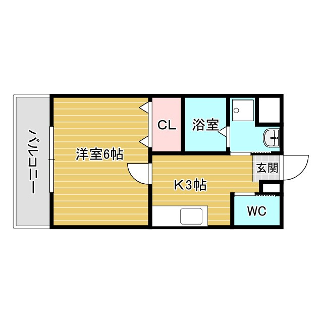 ローレル関大前の間取り