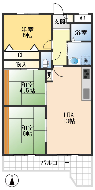 グリーンエクセル柴原の間取り