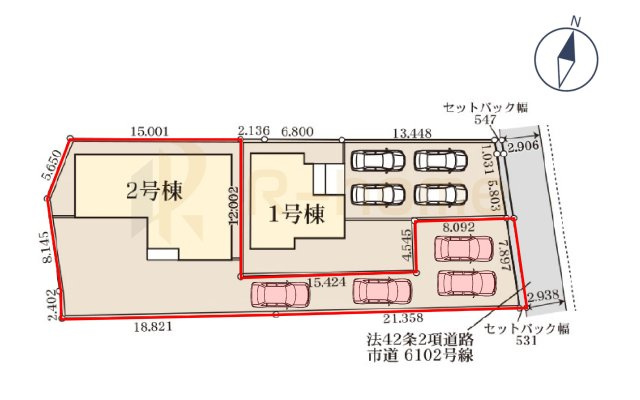常陸太田市馬場町3期　新築戸建て　2号棟の区画図|大きなお買い物だからこそ、メリット・デメリットを伝えさせて頂きます。
R-homeにお任せください♪