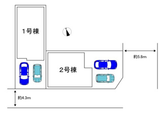 【区画図】 | 千代田４丁目　新築分譲住宅　全２区画