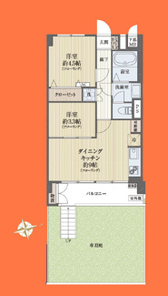 【間取り】 | ハイツ三鷹