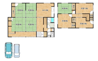 【間取り】 | 積川町　中古戸建 | 土地約124.24坪！ゆとりのある敷地でのびのび新生活をここで始めませんか♪