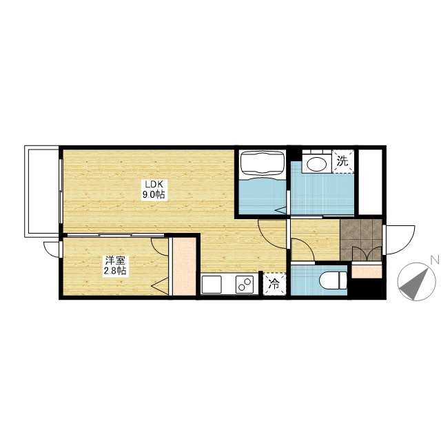 月光江波東弐番館の間取り