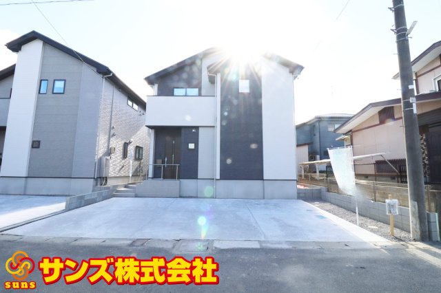 郡山市安積町笹川字北向　　  1号棟　　安積第3小学校、安積第2中学区　の外観|北側から見た駐車場を含む外観