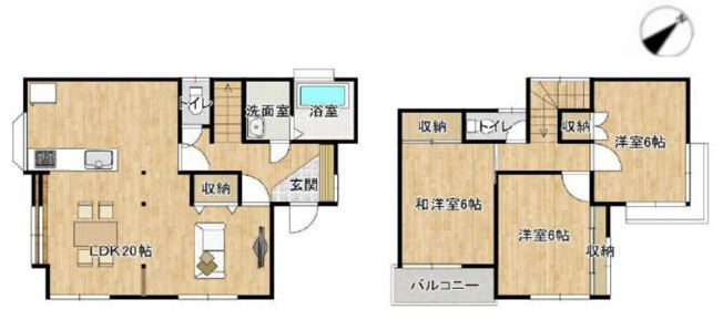 【間取り】 | 北本市二ツ家4丁目　中古戸建