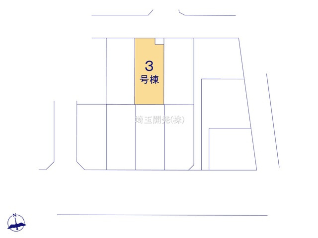 新築一戸建　飯能市双柳　全11棟　③号棟の区画図