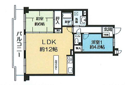芦屋東スカイマンションの間取り