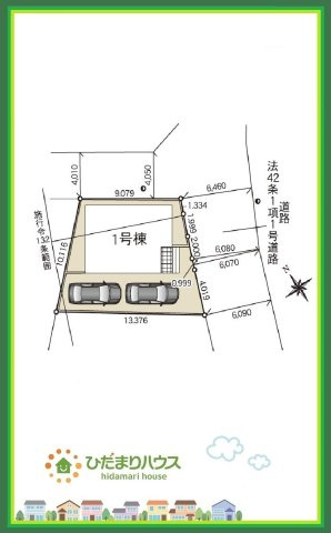 ひたちなか市高場第8　新築戸建の前面道路含む現地写真|角地で日当たり良好(^^)/