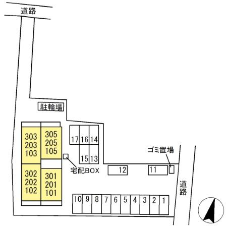 ソラーナⅠの駐車場