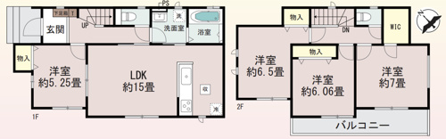 白岡市小久喜1437番　新築戸建　全1棟　1号棟の画像