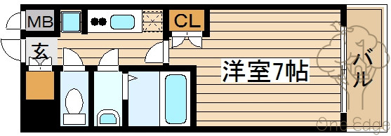 メロディア新北野の間取り